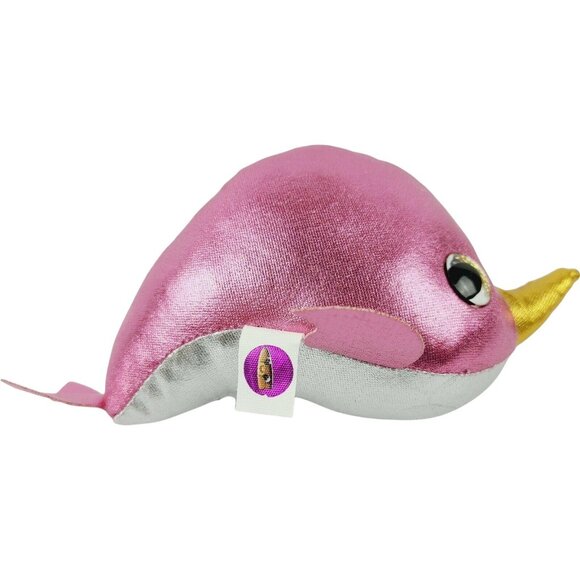 Suprizamals Baby Nadia Narwhal 7 in Plush Shiny Pink Stuffed Animal Series 2 Toy - Picture 3 of 10